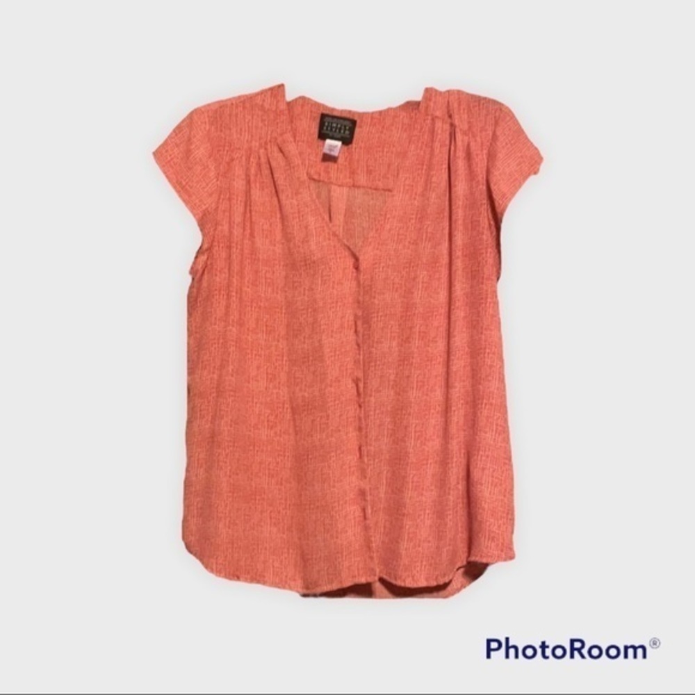 Coral business casual work shirt 067